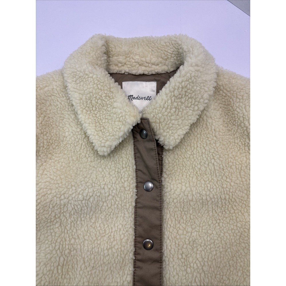 Madewell Cream Sherpa Jacket - Picture 4 of 16